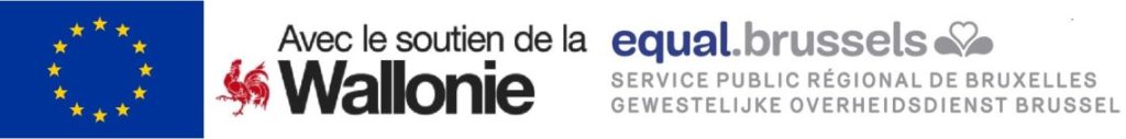 Logo Europe, Wallonie et Equal Bruxelles